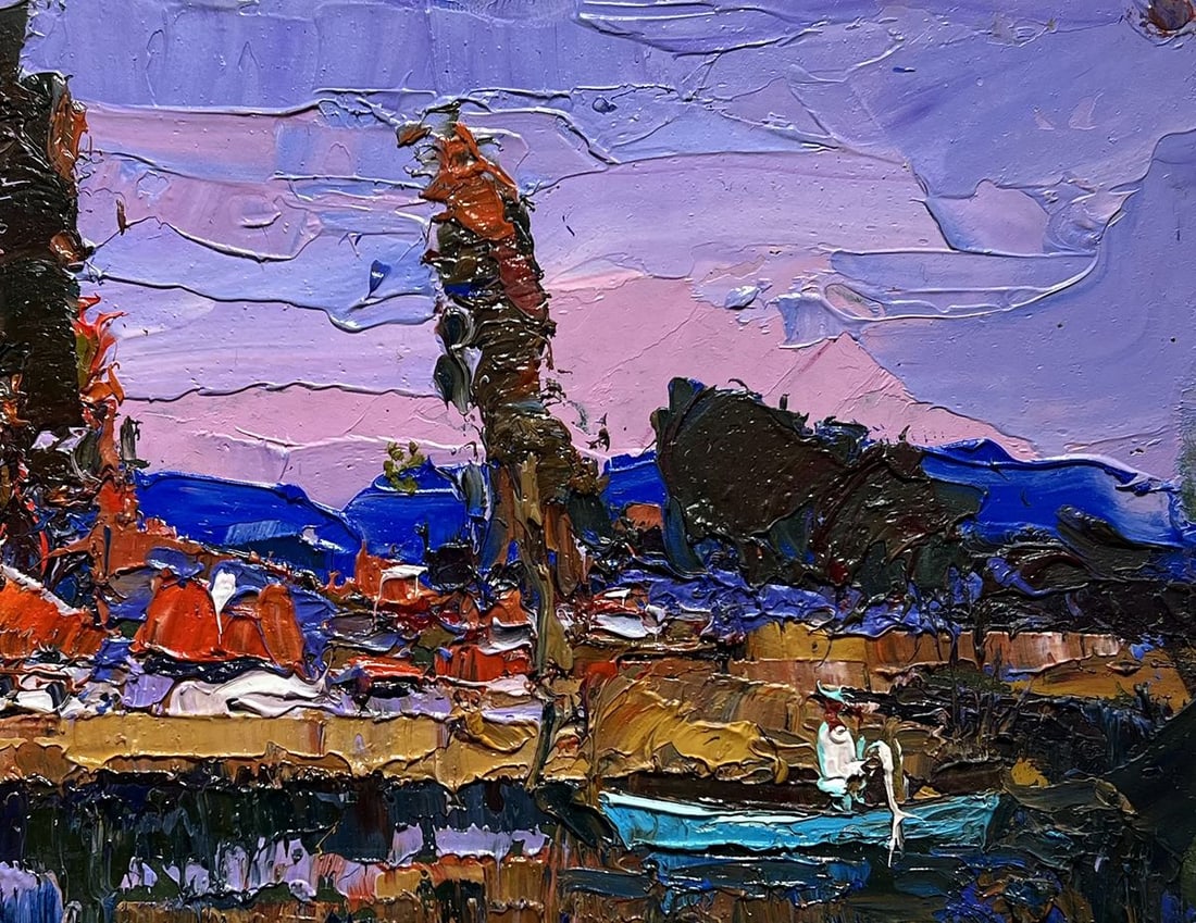 Oil painting Swimming on the lake Oksana Kalenyuk - 8