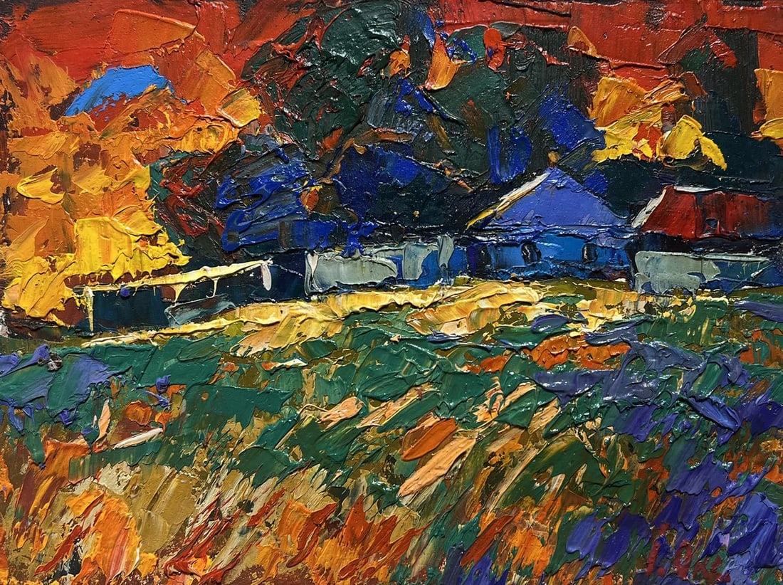 Oil painting Amazing evening sunset Oksana Kalenyuk - 3