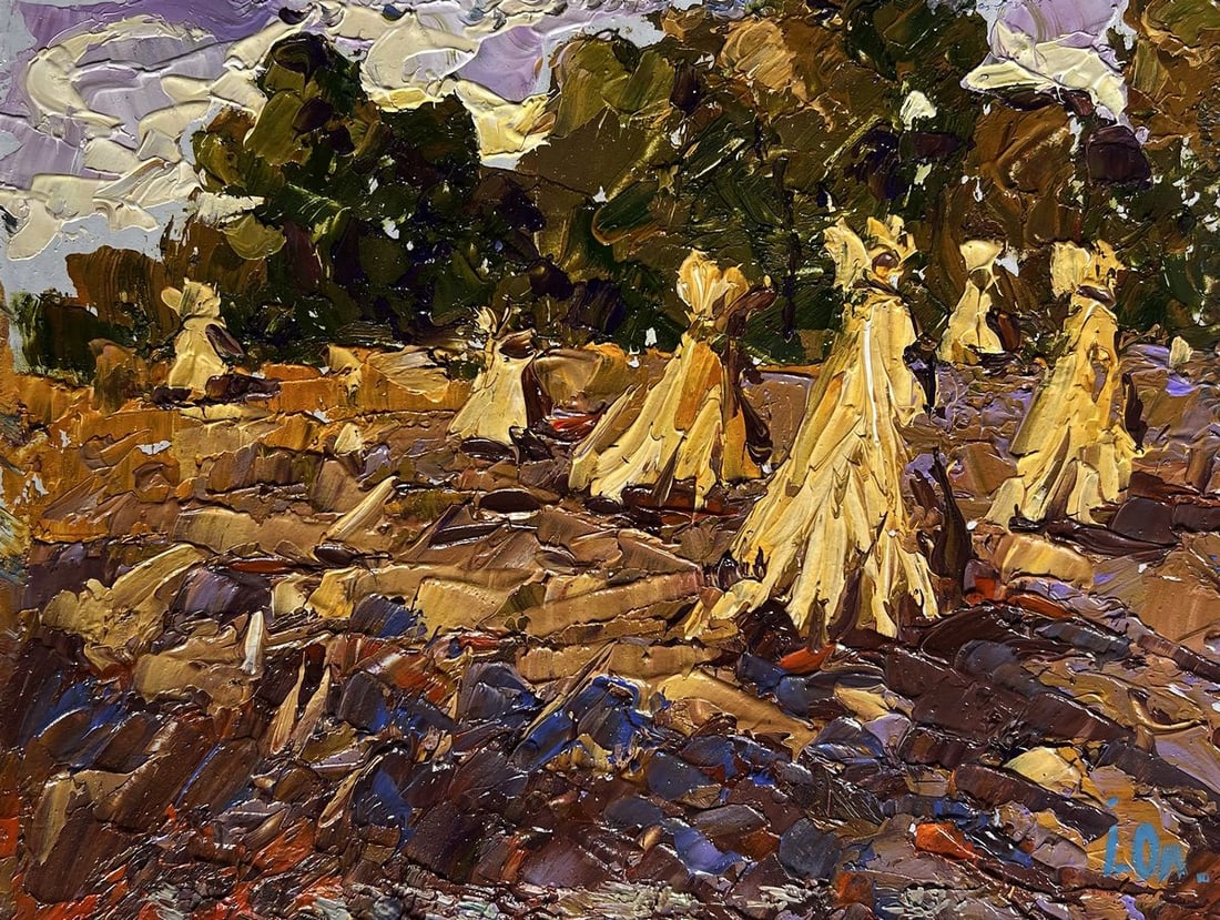 Oil painting There are haystacks in the fields Alex Kalenyuk - 3