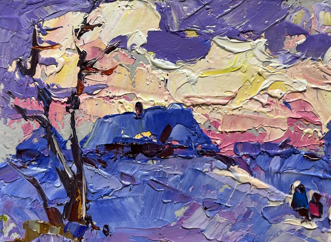 Oil painting Romantic winter evening Alex Kalenyuk - 6