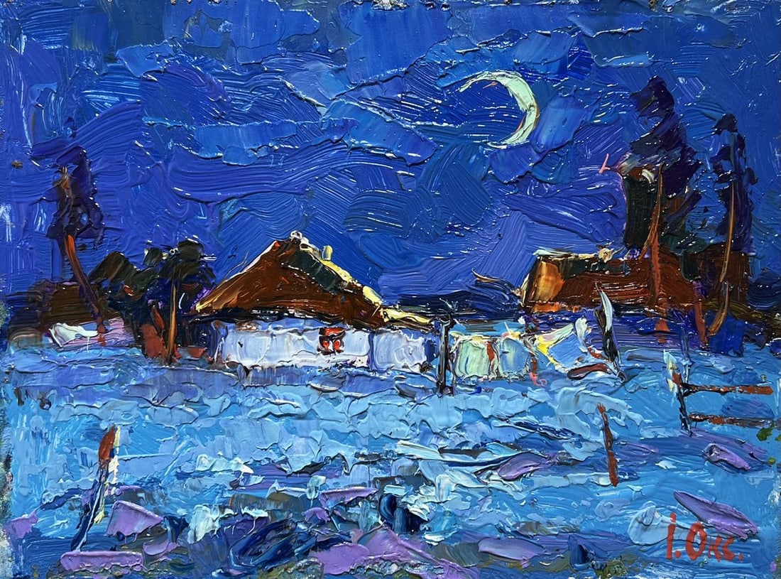 Oil painting Moonlit night Oksana Kalenyuk - 3