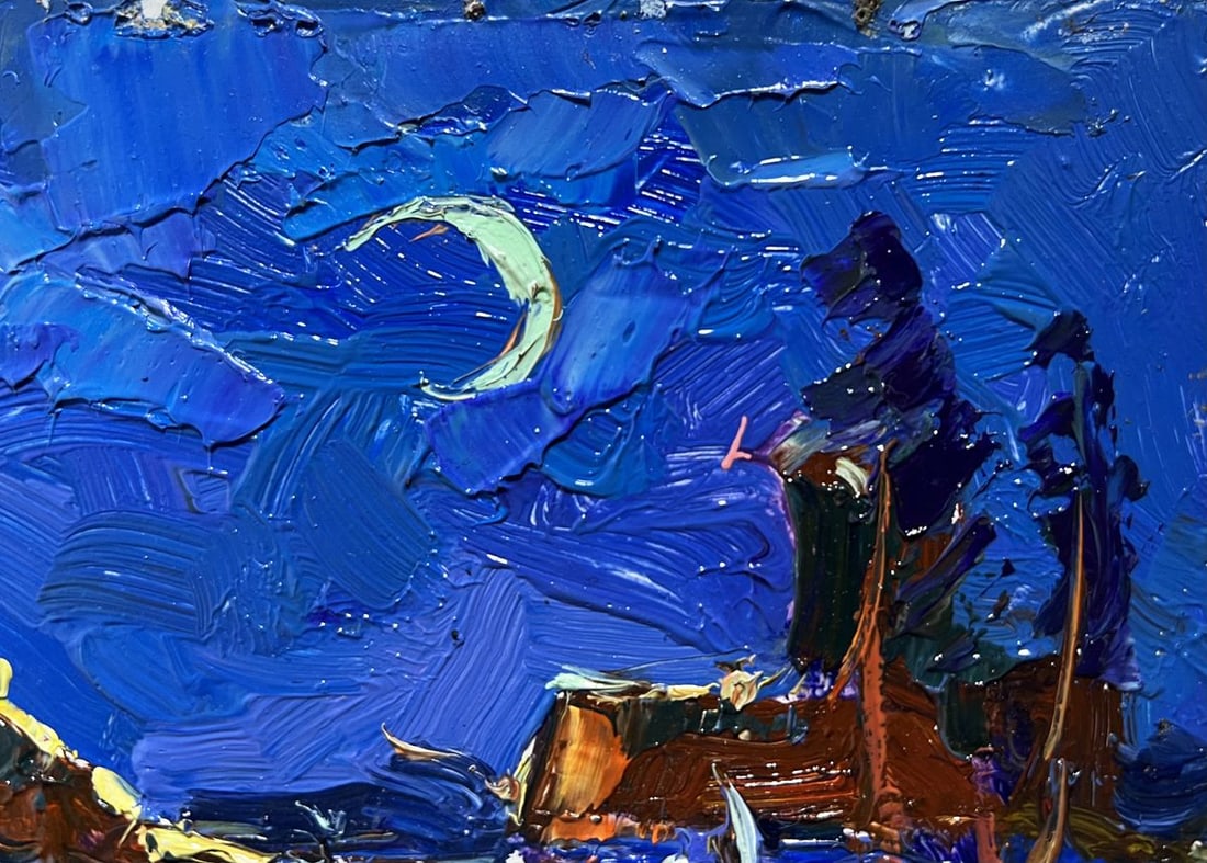 Oil painting Moonlit night Oksana Kalenyuk - 9