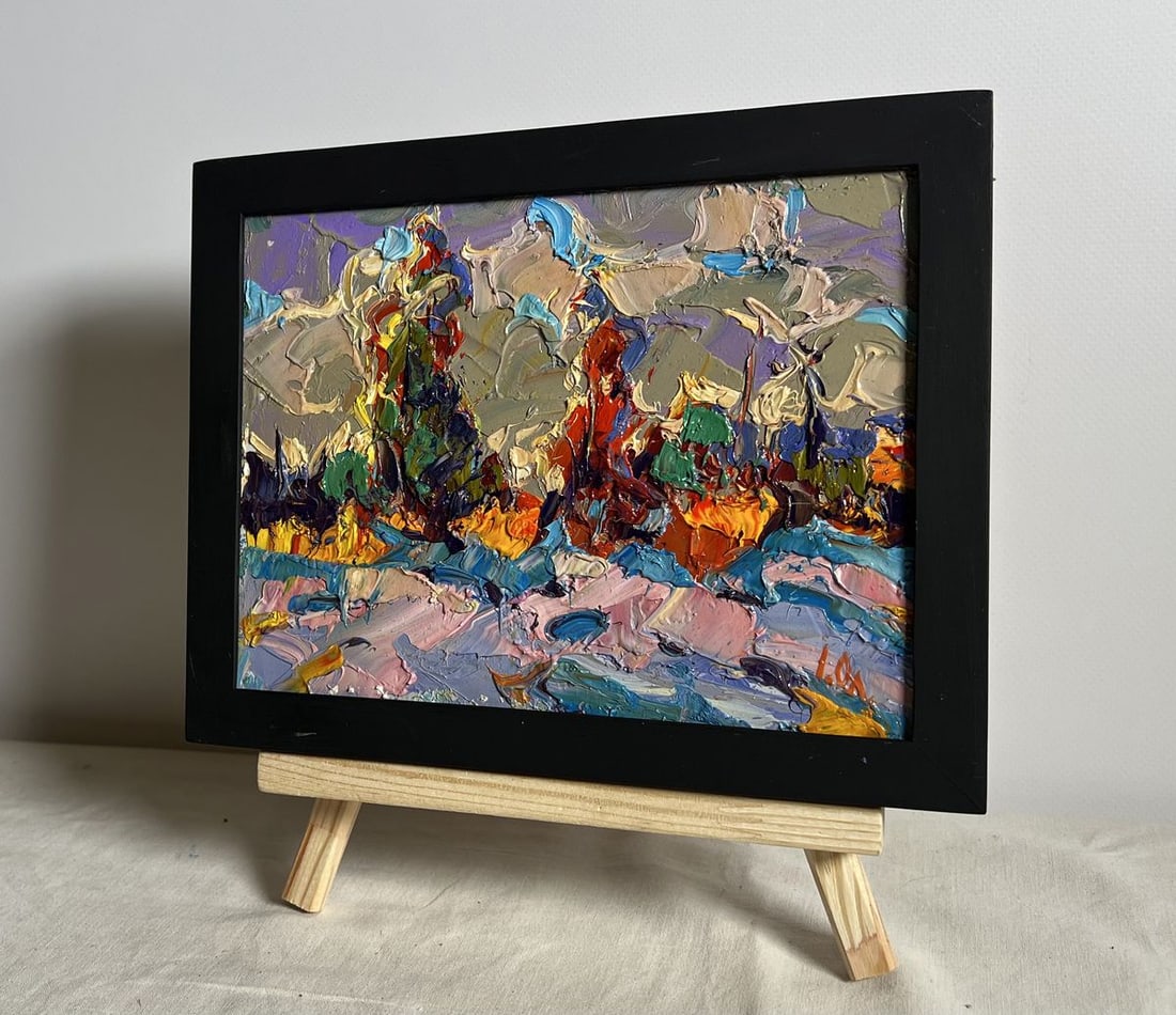 Oil painting The first snow fell Alex Kalenyuk - 2