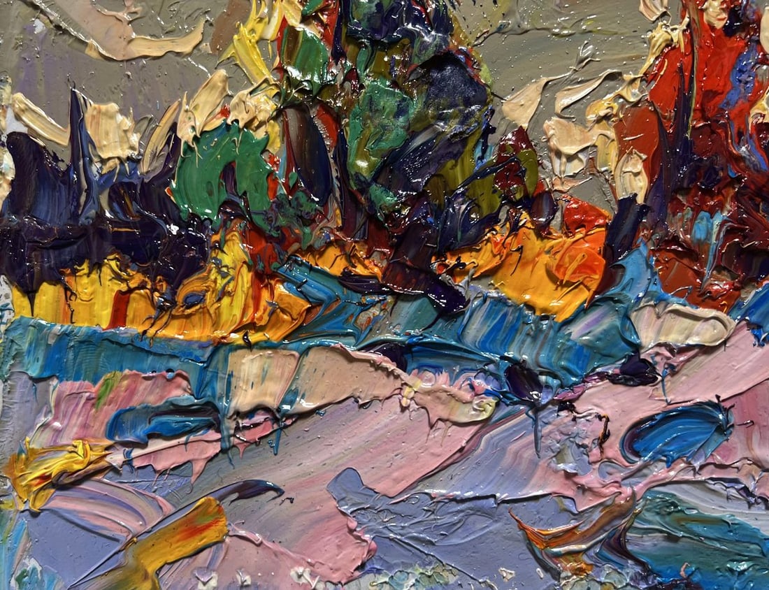 Oil painting The first snow fell Alex Kalenyuk - 5