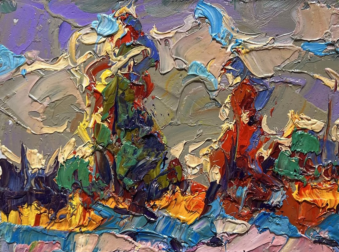 Oil painting The first snow fell Alex Kalenyuk - 7