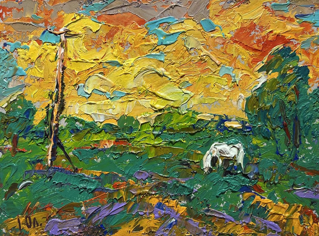 Oil painting Watch the bright sunset Alex Kalenyuk - 3