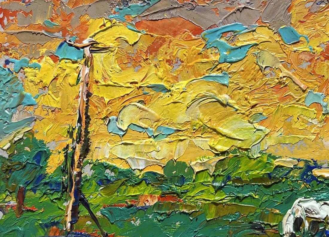 Oil painting Watch the bright sunset Alex Kalenyuk - 7