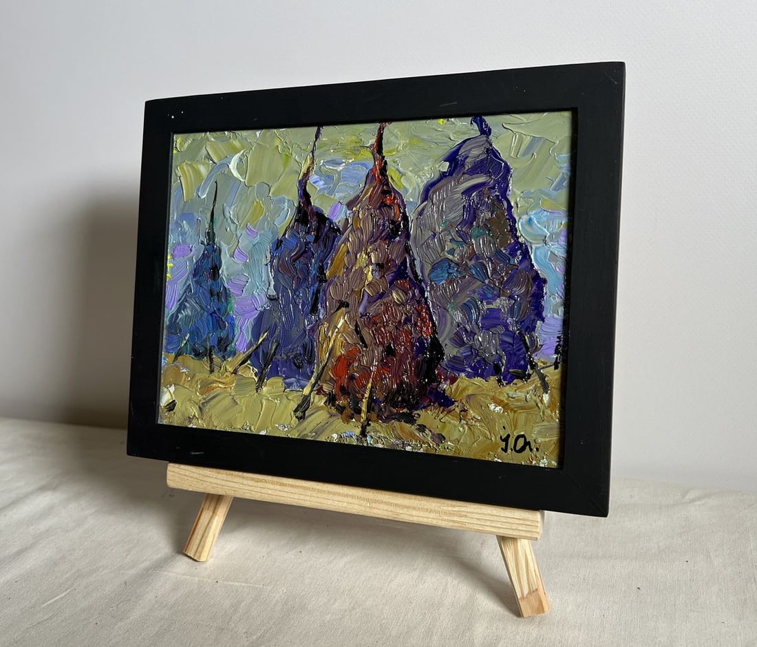 Oil painting Cold wind in the evening Alex Kalenyuk - 2