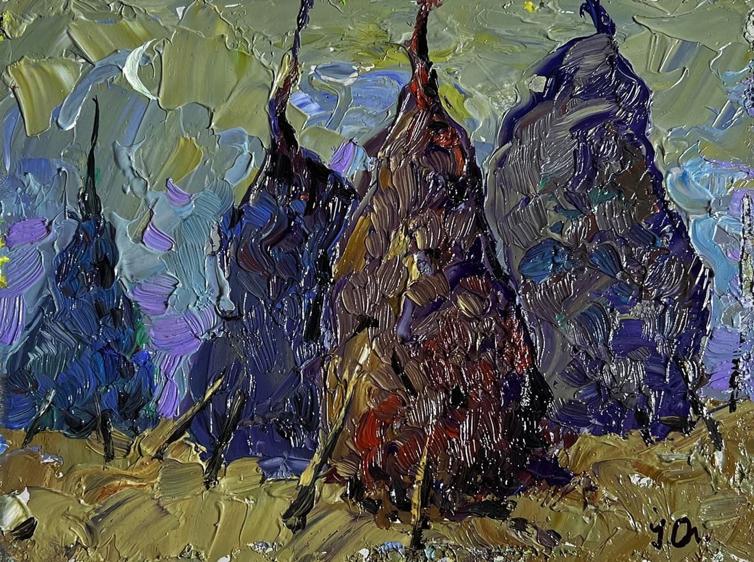 Oil painting Cold wind in the evening Alex Kalenyuk - 3