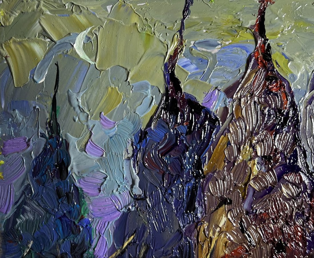 Oil painting Cold wind in the evening Alex Kalenyuk - 4