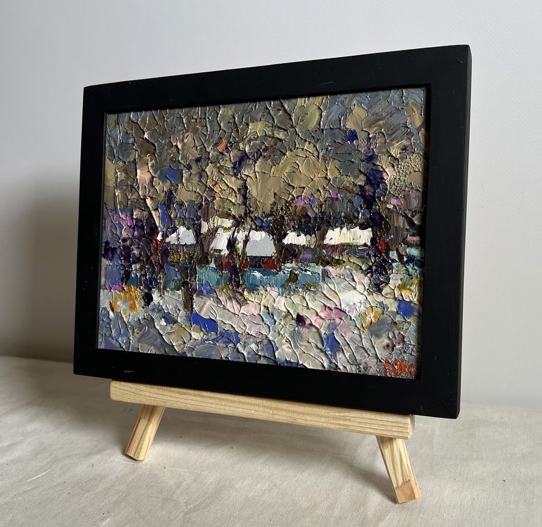 Oil painting Winter twilight Oksana Kalenyuk - 2