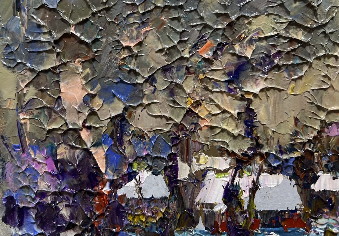 Oil painting Winter twilight Oksana Kalenyuk - 4