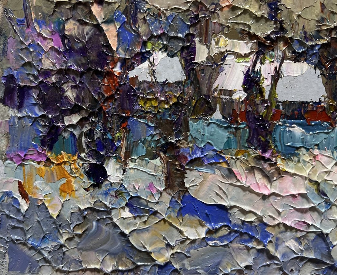 Oil painting Winter twilight Oksana Kalenyuk - 5