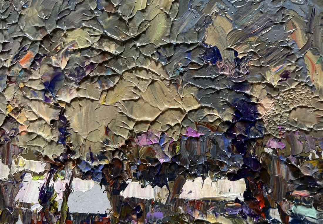 Oil painting Winter twilight Oksana Kalenyuk - 6