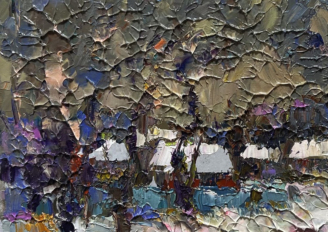 Oil painting Winter twilight Oksana Kalenyuk - 7