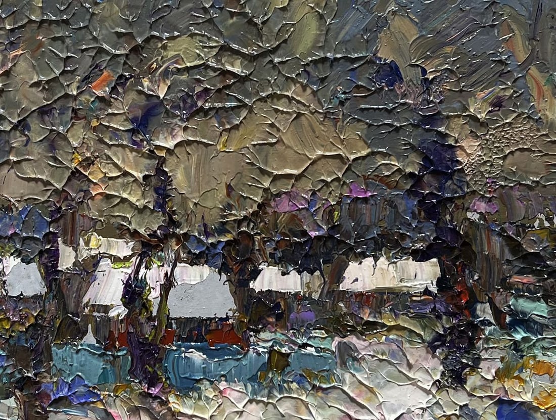 Oil painting Winter twilight Oksana Kalenyuk - 8