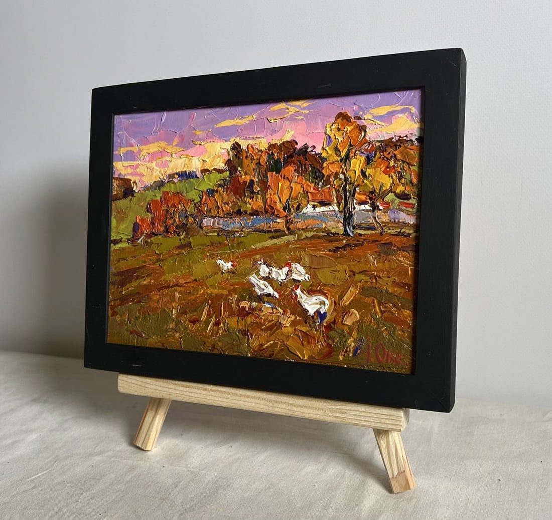 Oil painting Autumn evening Oksana Kalenyuk - 2