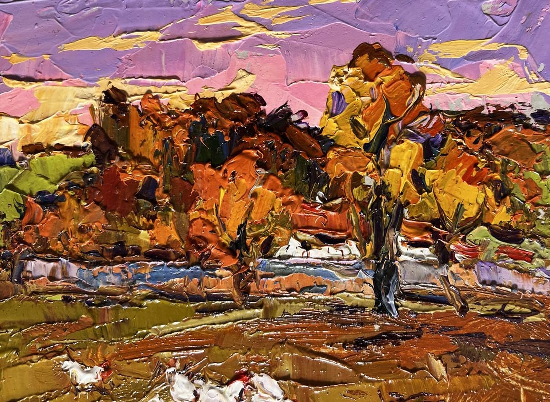 Oil painting Autumn evening Oksana Kalenyuk - 7