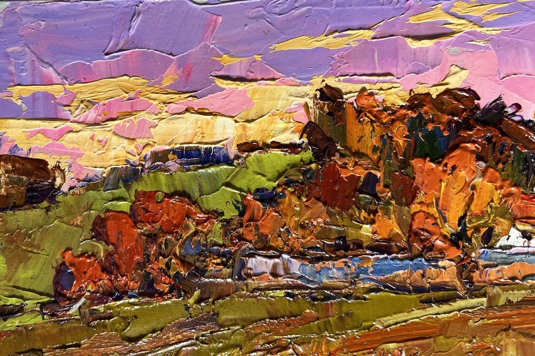 Oil painting Autumn evening Oksana Kalenyuk - 8