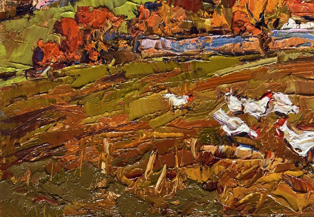 Oil painting Autumn evening Oksana Kalenyuk - 9