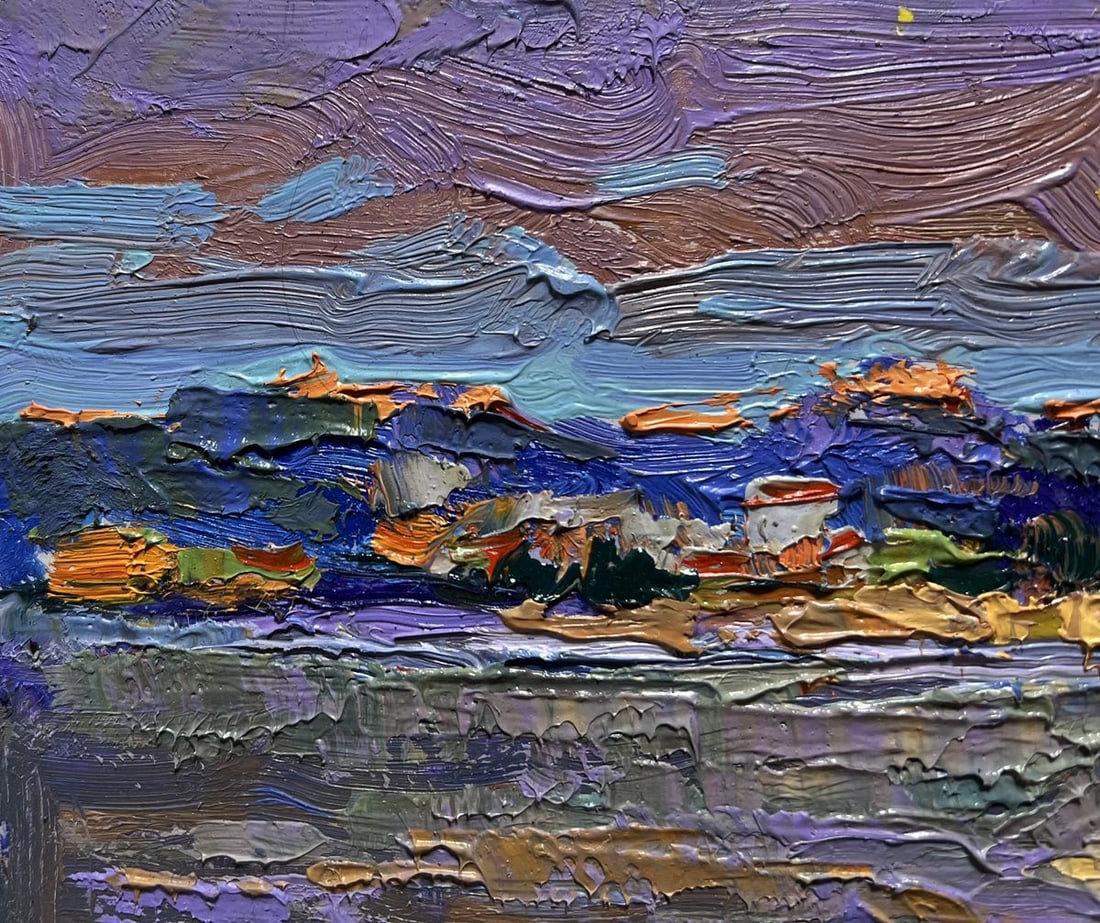 Oil painting Moon over the lake Oksana Kalenyuk - 4