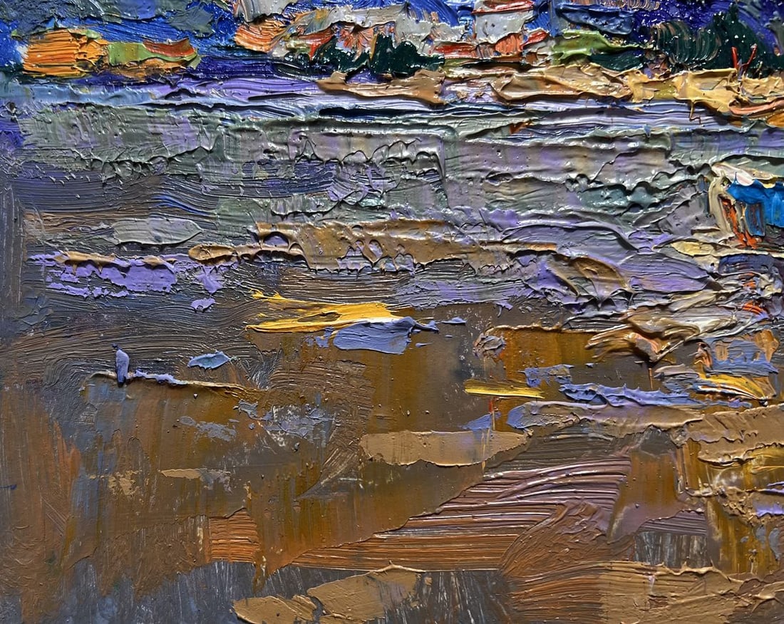 Oil painting Moon over the lake Oksana Kalenyuk - 5