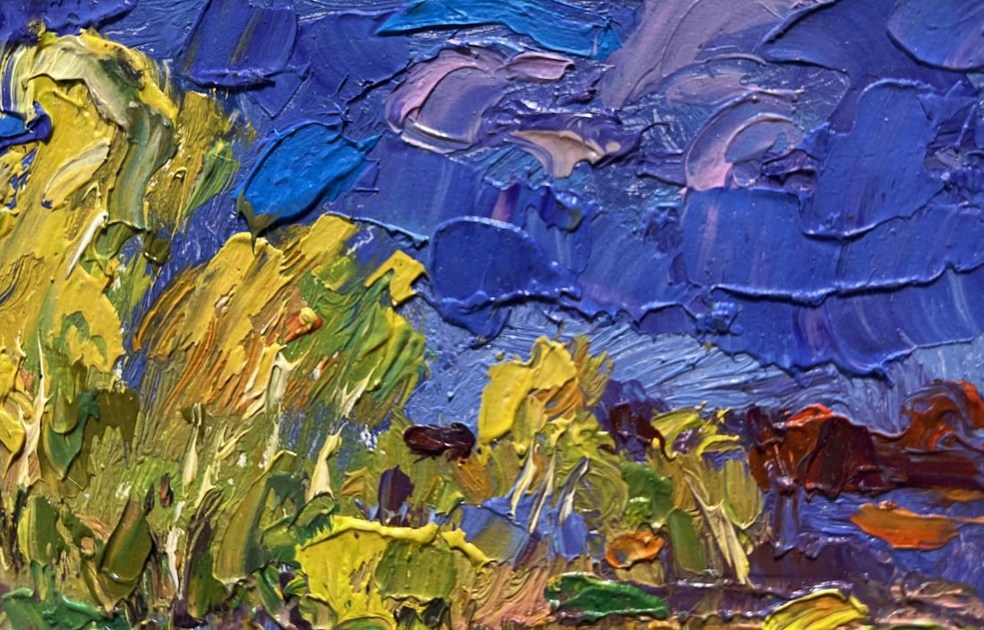 Oil painting In autumn after the rain Alex Kalenyuk - 6