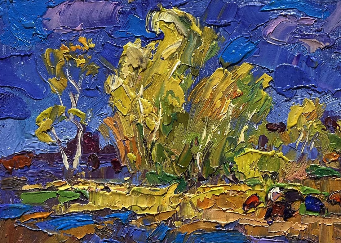 Oil painting In autumn after the rain Alex Kalenyuk - 7