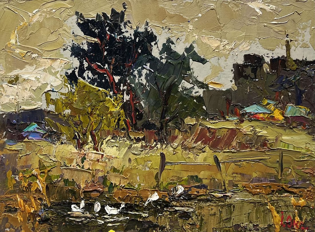 Oil painting Ducks in the lake Oksana Kalenyuk - 3