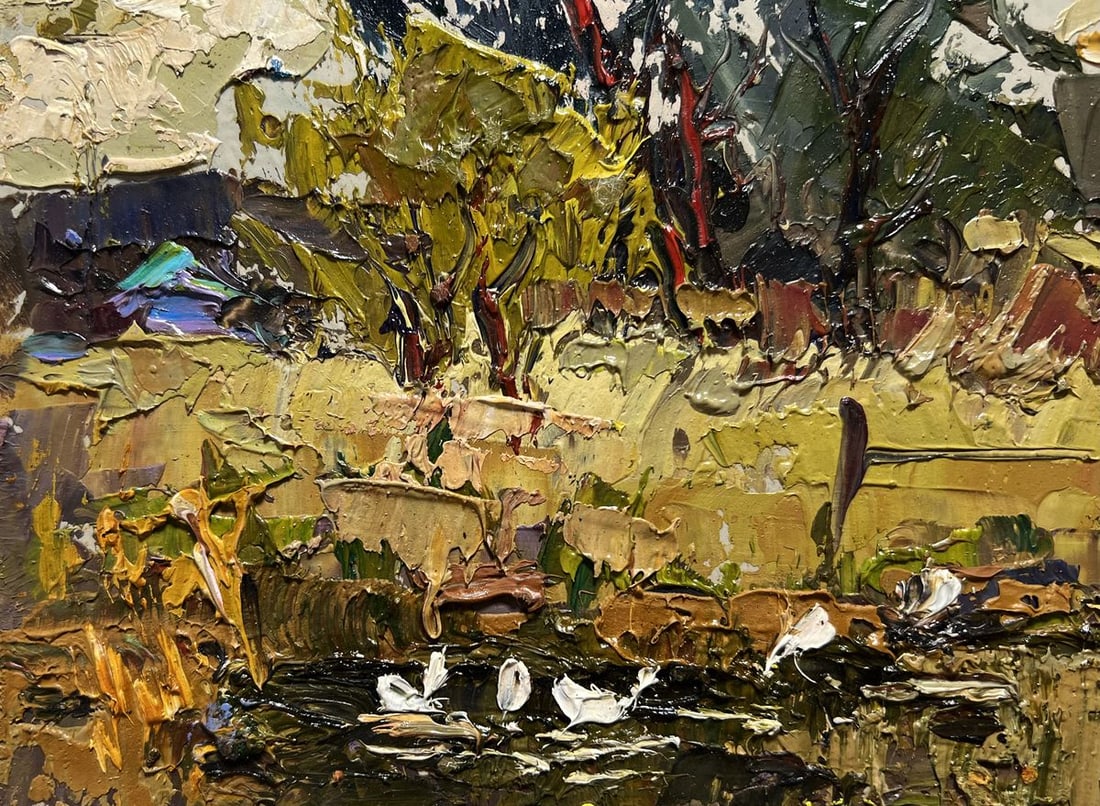 Oil painting Ducks in the lake Oksana Kalenyuk - 5