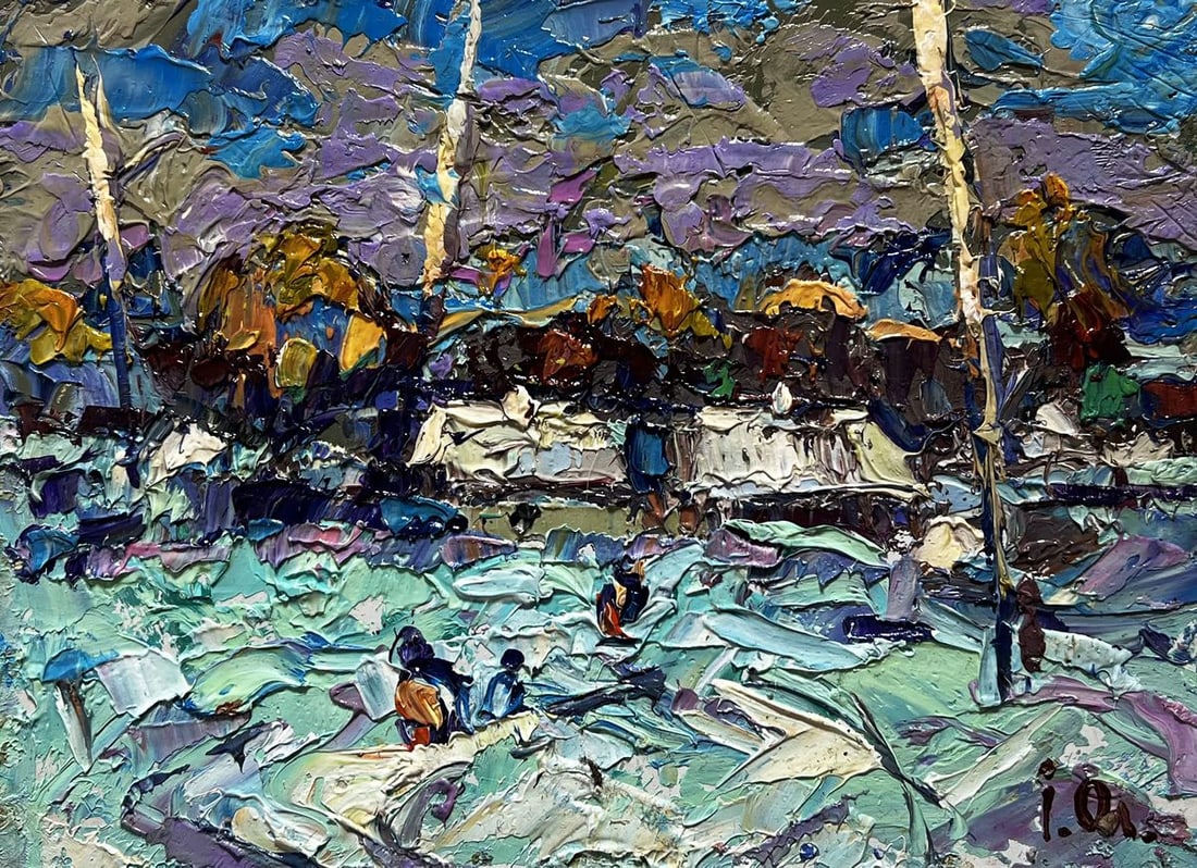 Oil painting To the house Alex Kalenyuk - 3