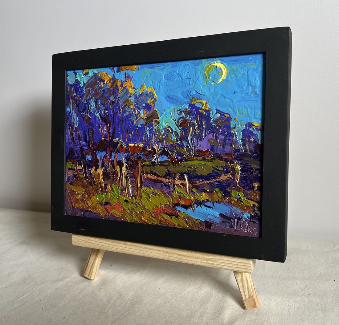 Oil painting Moonlight blue Oksana Kalenyuk - 2