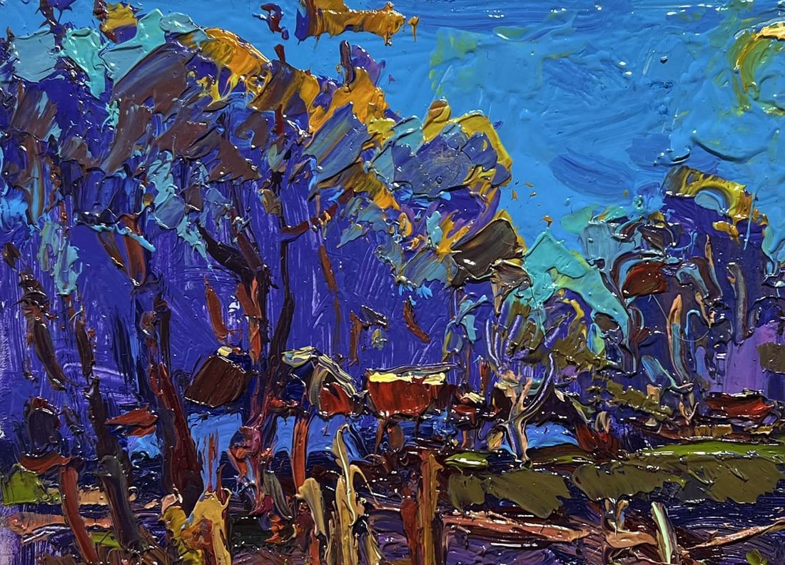 Oil painting Moonlight blue Oksana Kalenyuk - 7