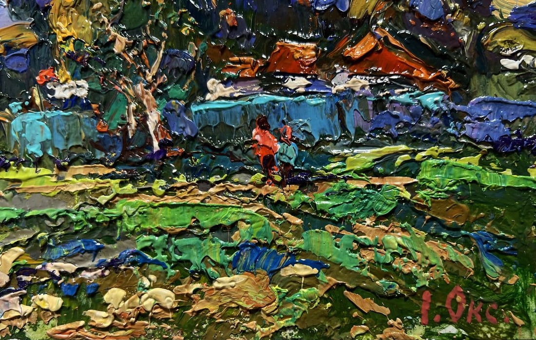 Oil painting Gardening in the village Oksana Kalenyuk - 9