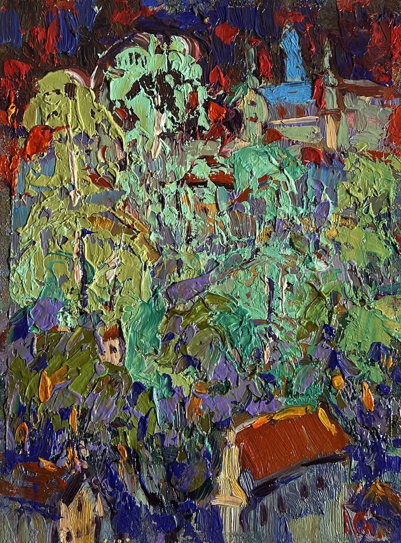 Oil painting City after the rain Alex Kalenyuk - 3