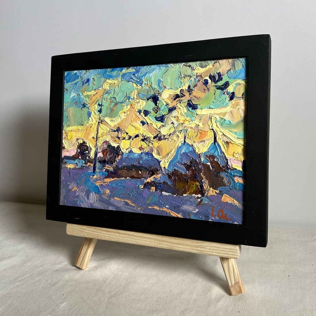 Oil painting Crows in the evening Alex Kalenyuk - 2