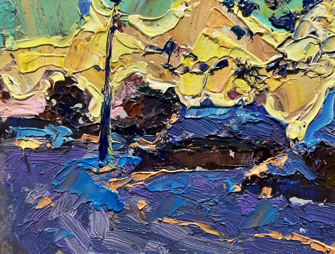 Oil painting Crows in the evening Alex Kalenyuk - 7