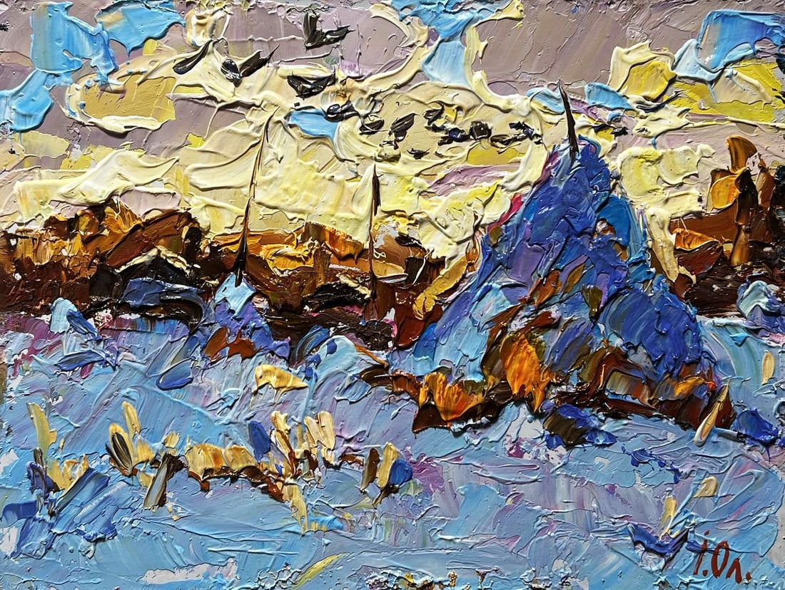 Oil painting Frosty evening Alex Kalenyuk - 3