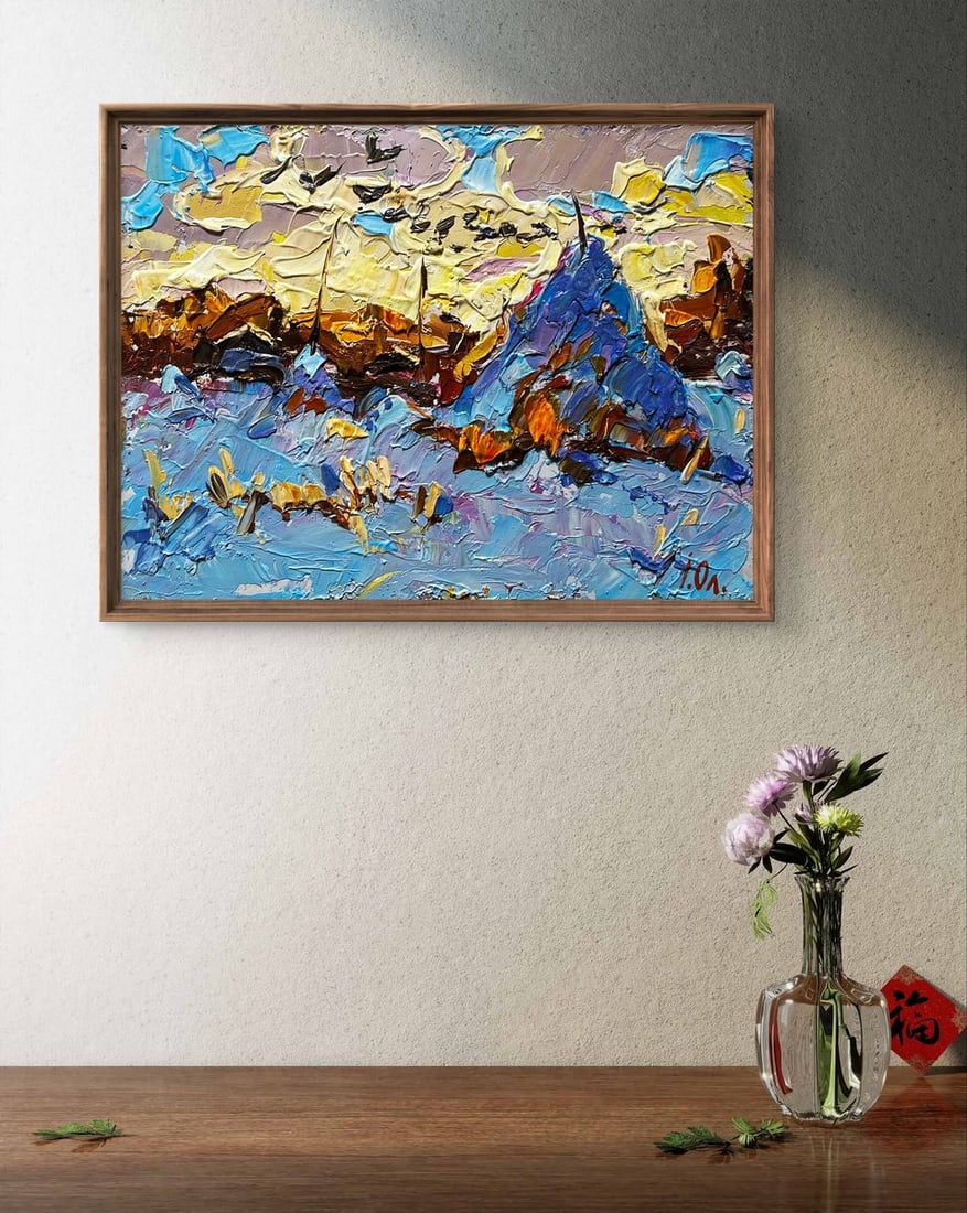 Oil painting Frosty evening Alex Kalenyuk - 4