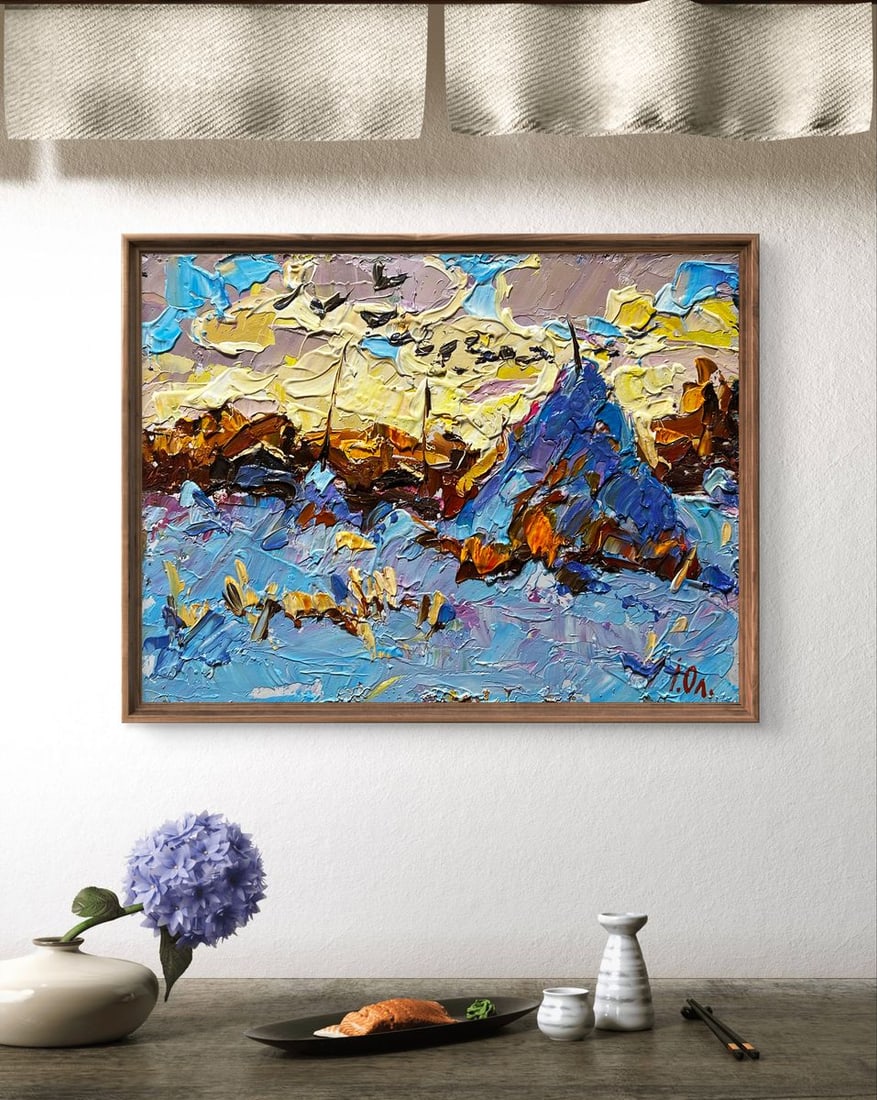 Oil painting Frosty evening Alex Kalenyuk - 5