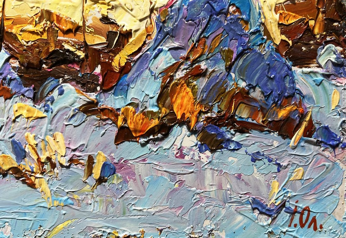 Oil painting Frosty evening Alex Kalenyuk - 8