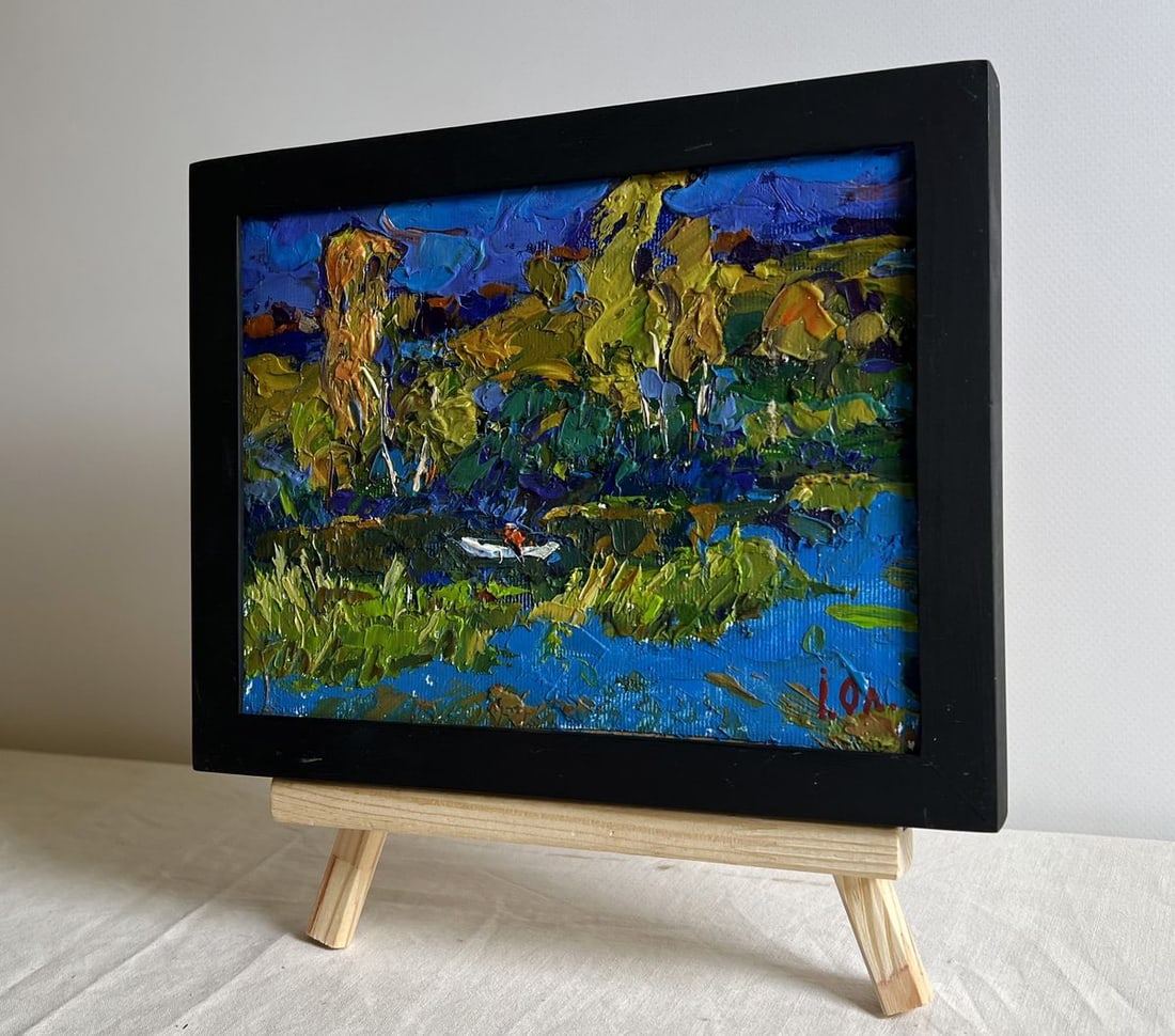 Oil painting Night rest in nature Alex Kalenyuk - 2