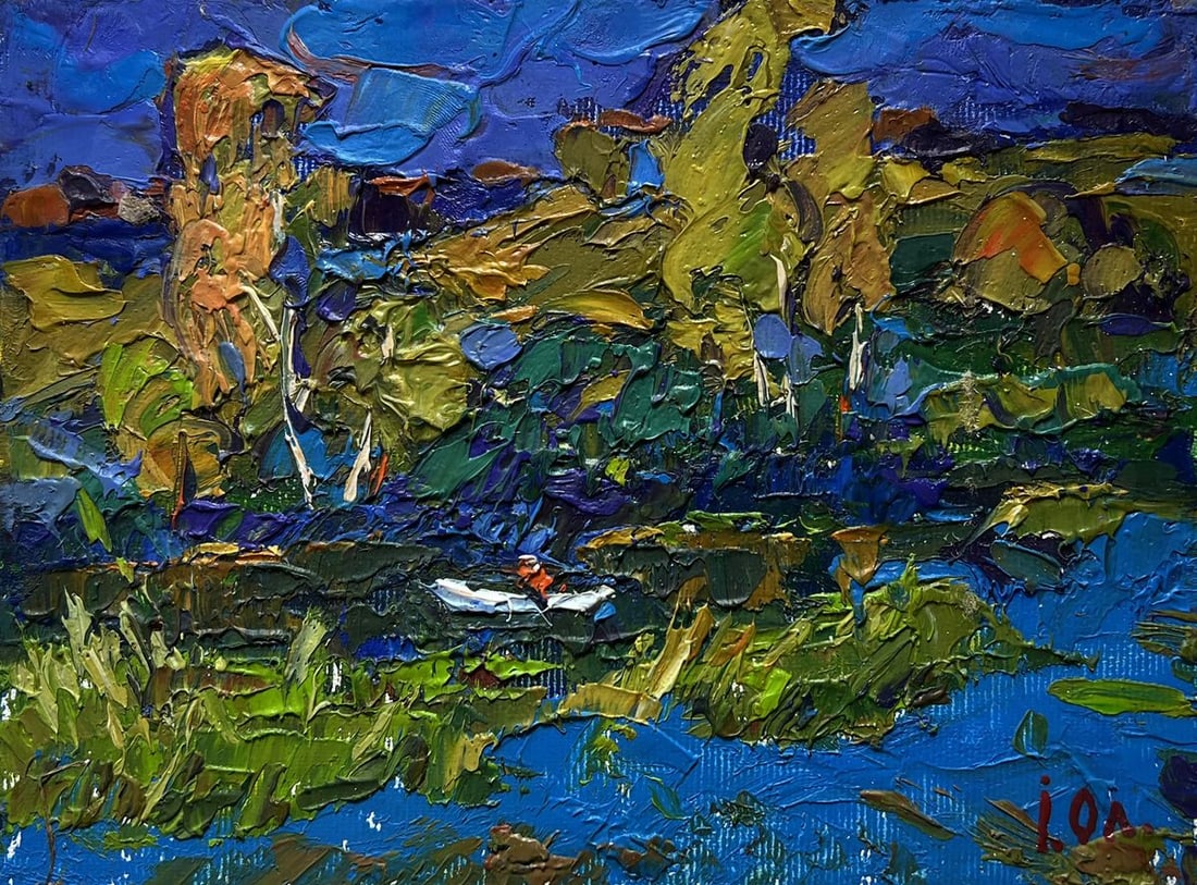 Oil painting Night rest in nature Alex Kalenyuk - 3