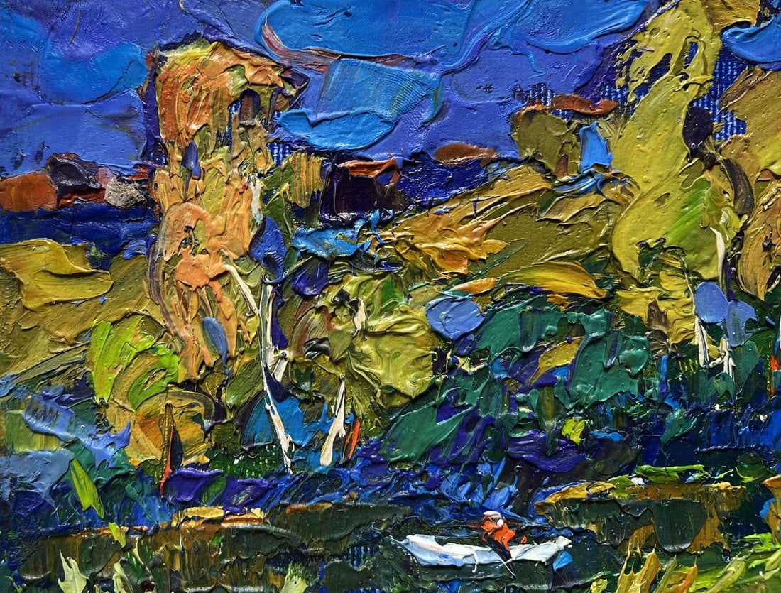 Oil painting Night rest in nature Alex Kalenyuk - 4