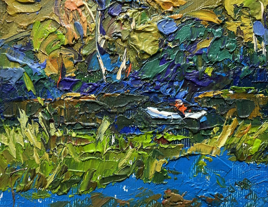 Oil painting Night rest in nature Alex Kalenyuk - 5