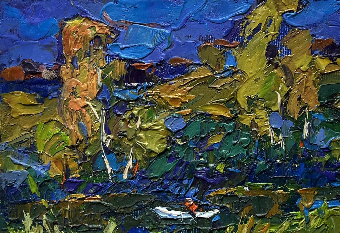 Oil painting Night rest in nature Alex Kalenyuk - 7