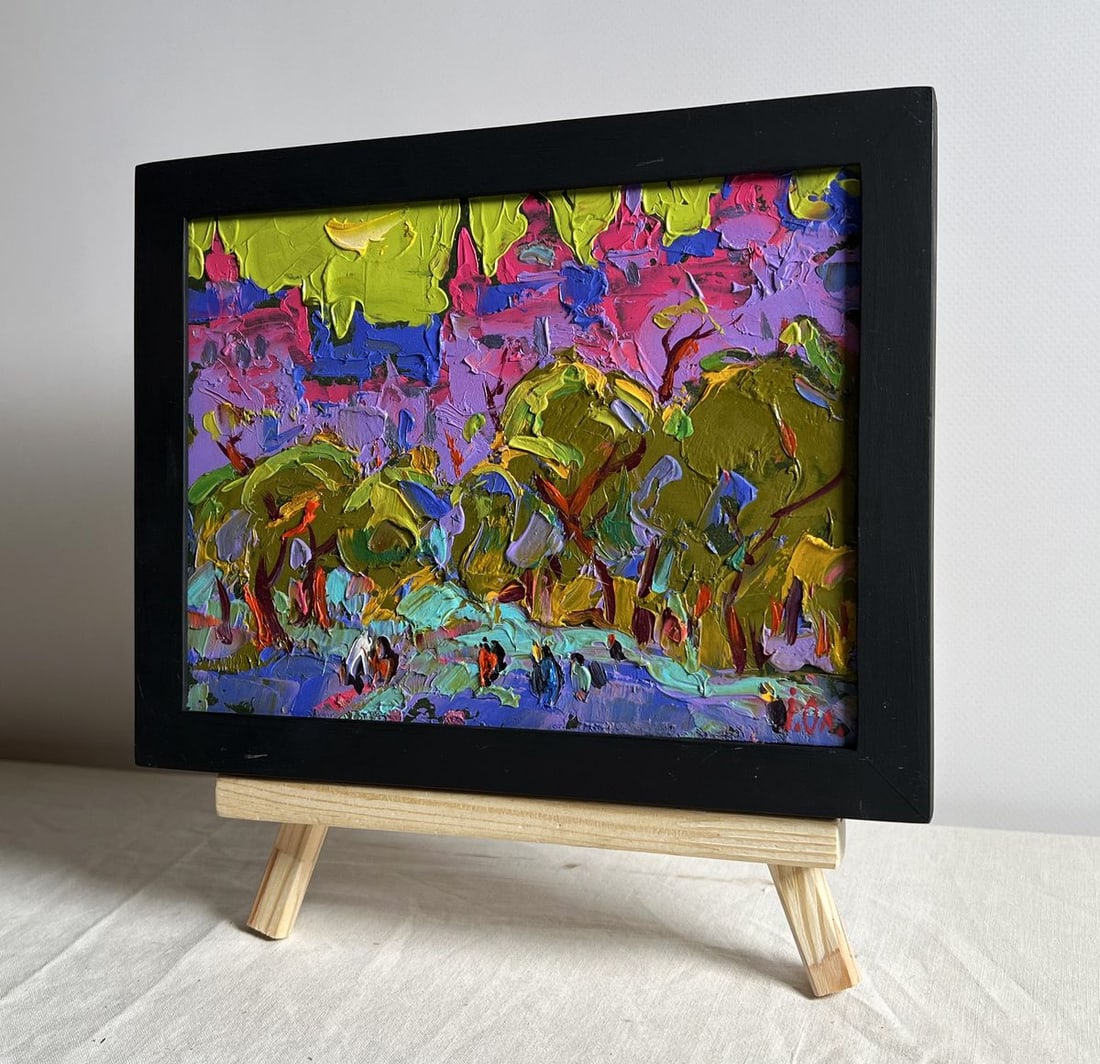 Oil painting Twilight of city life Alex Kalenyuk - 2