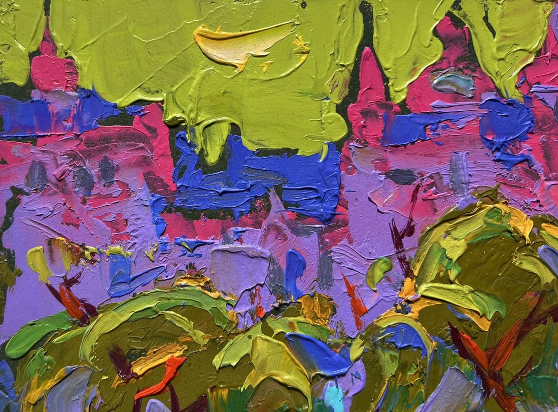 Oil painting Twilight of city life Alex Kalenyuk - 4