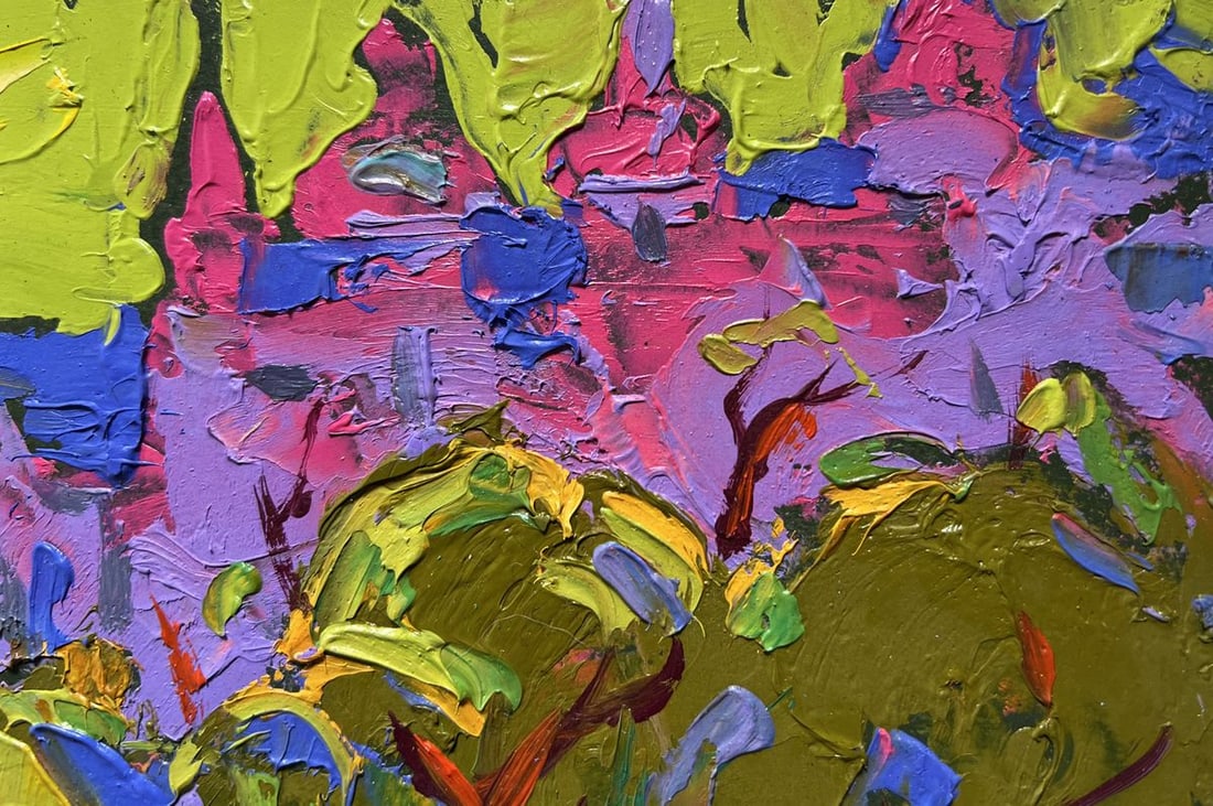 Oil painting Twilight of city life Alex Kalenyuk - 6