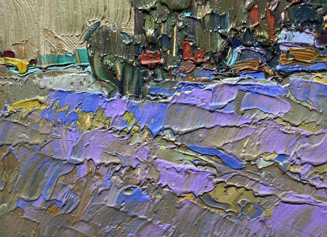 Oil painting Moonlit night in the village Oksana Kalenyuk - 5